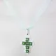 Small Cross - Chastity-Green jade Organza - 2
